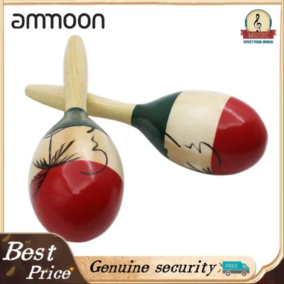 คู่ของไม้ขนาดใหญ่ maracas R Umba เขย่าเขย่าแล้วมีเสียงค้อนทรายเคาะเครื่องดนตรีของเล่นสำหรับเด็กเด็กพรรคเกม