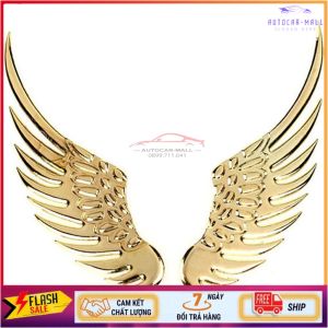 Bộ 2 Cánh Chim Ưng 3d Dán Logo Ô Tô Xe Hơi Logo Cánh Chim Dán Nắp Capo Xe Ô Tô Hình Cánh Chim Tạo Điểm Nhấn Cho Xe Hơi