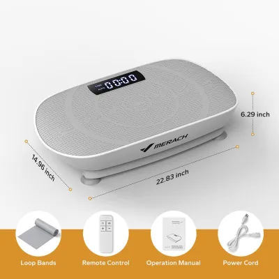 MERACH Vibration Plate Exercise Machine Lymphatic Drainage Machine Whole Body Workout Vibration Platform for Wellness and Fitness