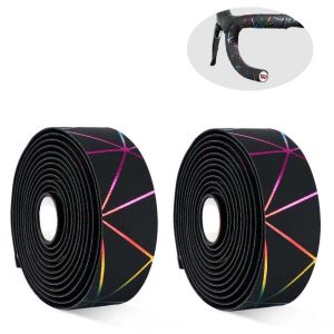 1 Pair Road Bike Non-Slip Anti-Vibration With 2 Bar Plug Strap Tape Wrap Bicycle Accessories Handle Bar Belt Bike Bar Tape Bicycle Handlebar Tape