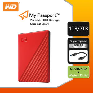 【Ready Stock】wd my passport external harddisk 2tb/1tb ฮาร์ดดิสก์ HDD 1TB ฮาร์ดไดรฟ์คุณภาพสูง harddisk ฮาร์ดดิสพกพา รับประกัน 3 ปี