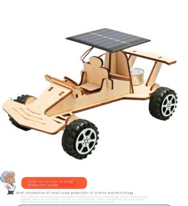 Solar powered racing science education toy kindergarten primary school students handmade DIY technology small craft gifts