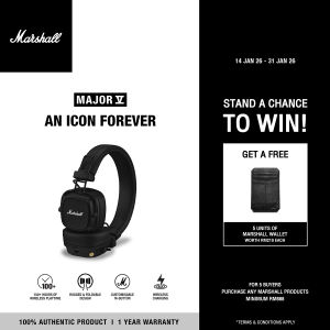 [OFFICIAL] MARSHALL MAJOR V WIRELESS  BLUETOOTH HEADPHONE BLACK - [1 Year Warranty + Free Shipping]