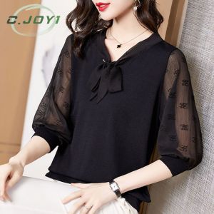 C.Joy1 Womans Chiffon Stitching Shirt Loose Top