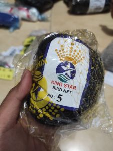 Jaring burung no 5 nilon hitam 3x14 meter sudah dengan tali
