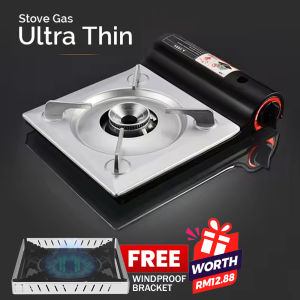 Portable Stove Camping Small Gas Stove Lightweight BBQ Burner Camp Stove with Carrying Case Outdoor Picnic Hiking