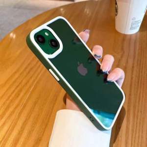 FLOVEME for IPhone 14 Pro Max/14 Plus/14 Pro/14 IPhone 13 Pro Max Transparent Fall Prevention Back Plate IPhone 12 11 Contrast Color Phone Case