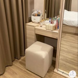 เก้าอี้สตูลนั่งเล่นรุ่น Chloe-โคลเอ้ ผ้าทอเนื้อแน่นสัมผัสนุ่ม/พร้อมส่ง