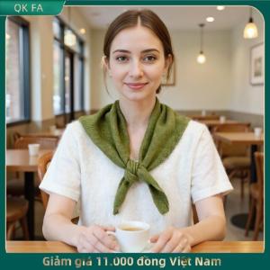 QK FA ✨ Hàn Quốc Phong Cách Len Dệt Kim Tam Giác Khăn Phụ Nữ Headscarf Dệt Kim Khăn Đa Chức Năng Ấm Áp Dệt Kim Khăn
