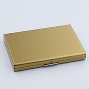 กระเป๋าสตางค์สแตนเลสบางเฉียบผู้ถือบัตรโลหะ/ป้องกันการโจรกรรม/ป้องกัน RFID/รองรับบัตรเครดิต/มีช่องใส่การ์ด 6 ช่อง