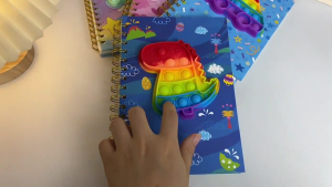 A 5 Popping Bubble Fidgets Journal Notebook Cartoon Stationery Notebooks Spirals Notebook for Meetings Everyday Use