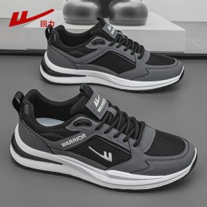 2025 Giày thể thao nam kéo lại giày thể thao thoáng khí cho nam 2025 Giày chạy bộ nhẹ nhàng và giảm sốc mới cho nam mùa xuân và mùa thu