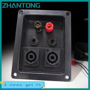 ZHANTONG 1 cái màu đỏ đen dây thiết bị đầu cuối âm thanh phụ kiện cáp kẹp 4 6 lỗ loa âm thanh hộp nối XLR ổ cắm kết nối