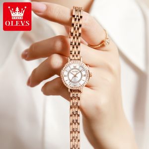 OLEVS 5508 Lady Girl Rose Gold Fashion Beatiful Diamond Waterproof Steel Ultra Thin Luxury Quartz Women Watch