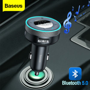 Baseus FM Transmitter Modulator Car Wireless Bluetooth 5.0 Handsfree AUX Adapter 3.4A Dual USB Car Charger Auto Radio Mp3 Player Music Hands Free Car Kit
