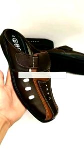 Giày không gót nam phom đẹp da mềm size từ 38-43 màu nâu phối vàng mẫu mới nhất hiện nay