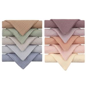 10 cái vải mặt trẻ em thấm nước mềm gạc Yếm trẻ em Bib Khăn tắm cotton Khăn trẻ em khăn tay mẫu giáo khăn
