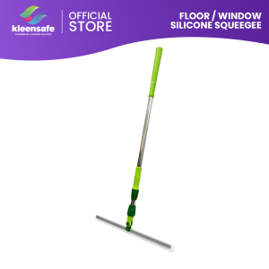 Kleensafe Floor and Window Squeegee Straight Silicone Swivel head 180° rotatable floor wiper cleaner long handle Magic Broom Floor Sweeper Mop