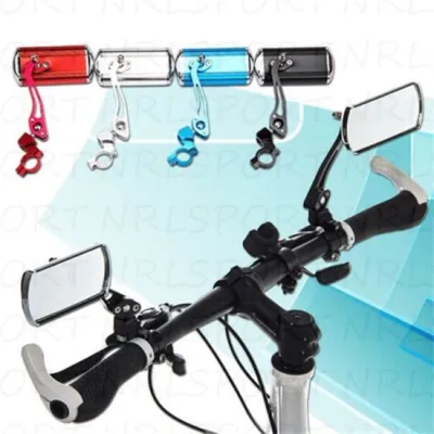 2pcs 1 bike Bicycle Accessories Handlebar Wide Angle Rearview Back View Convex Mirror Glass Cycling Flexible