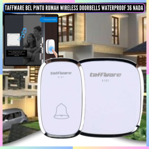 FAST DELIVERY Taffware Bel Pintu Rumah Wireless Tanpa Kabel Jarak Jauh Anti Air Waterproof 36 Nada