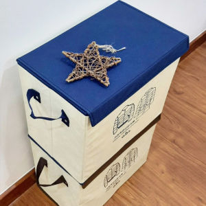 Hộp vải đựng đồ size 40cm xếp gọn tiện dụng hộp vải Oxford thùng vải nắp rời hộp chứa đồ tủ vải chứa đồ giỏ đựng đồ sắp xếp không gian