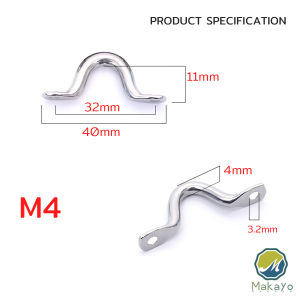 Makayo 1 ชิ้น ที่จับสแตนเลสขนาดเล็ก มือจับเอียง มือจับโค้ง อานรูปตัวยู Stainless steel handle