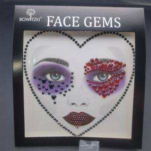 STMEN Shiny Face Rhinestone Sticker 3D Resin Colorful Jewelry Face Sticker Makeup Body Art Halloween Decor Halloween Fake Tattoo Costume Party