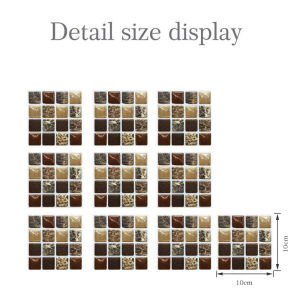 【Free Shipping】3D Self Adhesive Mosaic Crystal Tile Sticker Decoration DIY Waterproof Floor Sticker Decoration for Home Room