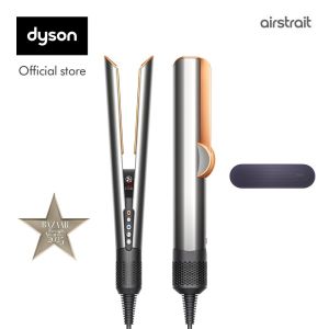 Dyson Airstrait ™ straightener HT01 (Bright Nickel/Rich Copper) - Meluruskan rambut dari basah ke kering | Tidak merusak rambut dengan panas | Styling lebih cepat