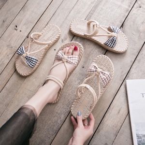 หลายสี รองเท้าผู้หญิง รัดส้นมีโบว์ แฟชั่นเกาหลี 2สี พร้อมส่ง