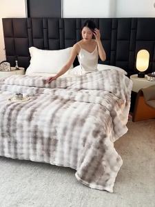 Bubble velvet blanket thickened flannel coral velvet blanket office nap blanket single air conditioning blanket