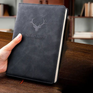 Buku Jurnal Leather Notebook Diary 200 Halaman Grid Emboss Rusa