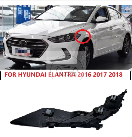 Front Left Bumper Bracket – Fits 2017-2018 Hyundai Elantra – Evan-Fischer – OE 86553F3000 / 86553F2000