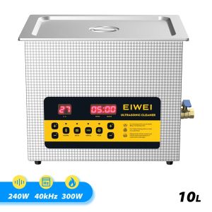 Ultrasonic Cleaner Machine 10L 300W 40kHz 220V with Timer Digital for Cleaning Jewelry Glasses Watch Dentures Parts Circuit Board Dental InstrumentCommercial Electric Ultrasound