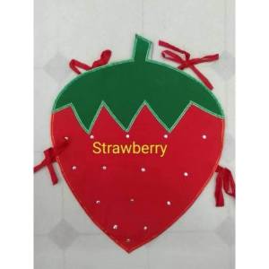 Nutrition Month Children Strawberry V2 Costume Outfit Vegetable & Fruit Halloween Cosplay School Event Performance Costume for Kids
