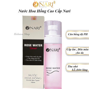 Nước hoa hồng Nari cân bằng độ ẩm giảm lão hóa tăng đàn hồi dưỡng trắng sáng se khít lỗ chân lông 100ml