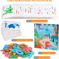 Montessori Alphabet Numbers Flash Cards for Toddlers 3-6 Years, ABC Learning Toys Wooden Letters and Numbers Animal Card Board Preschool Montessori Educational Toys for Kids Boys Girls. 