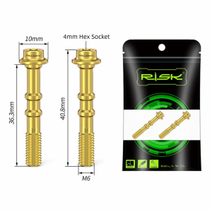 ADREE 1 Set Vàng đa sắc Ốc vít phanh đĩa xe đạp M4/M6/M8 Hợp Titan Ốc vít phanh đĩa Chất lượng cao Phụ Kiện Xe Đạp Đai siết ống dẫn dầu MTB