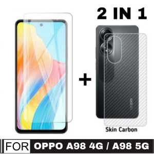 PROMO PAKET 2 INC 1 Tempered Glass Oppo A98 4G / Oppo A98 5G 2023 / Oppo Reno7 5G 2022 Anti gores Kaca Pengiriman Cepat
