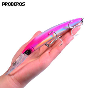 PROBEROS 1pcs Hard Minnow Lure for Ocean 17cm 27g Deep Minnow Fishing Lure Bass Baits Multipurpose Saltwater Freshwater Fishing Tackle DW358