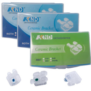 Dental Ceramic Brackets Mesh Base Split Clear Dentistry Ortho Materials