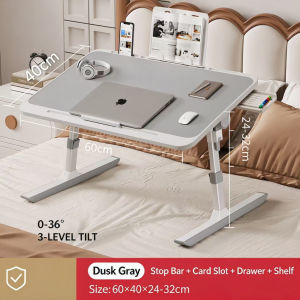 【SG Stock】Foldable Adjustable Bed Desk Liftable Laptop Study Table Space Saving For Bedroom Dorm Bay Window