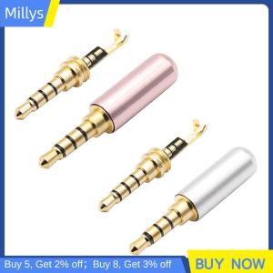Millys Jack cắm tai nghe Nam cắm 3.5mm kết nối âm thanh 4 cực jack tai nghe âm thanh nam cắm jack Adapter kết nối âm thanh nổi Tai nghe sửa chữa cáp hàn dây tự làm