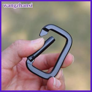 wangzhansi ห่วงคาราไบเนอร์ห่วงสี่เหลี่ยม1ชิ้นคาราบิเนอร์สปริงตะขอหนีบพวงกุญแจกระเป๋าเป้สะพายหลังกลางแจ้งจี้อุปกรณ์ตั้งแคมป์
