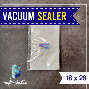 ( Isi 50 Lembar )Plastik Vacuum Sealer Uk 18x28 cm/Plastik Vakum Makanan /Vacum Bag /Plastik Pakum Sealer/Kantong Plastik Frozen Food