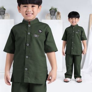 Baju Koko Anak Laki Laki 1-8 Tahun Setelan Koko Anak Premium - StyleKids Rayno