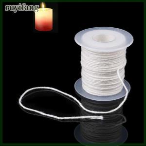 ruyifang 61m Cotton Braid Candle Wick Core Spool Non- DIY Oil Lamps Supplies