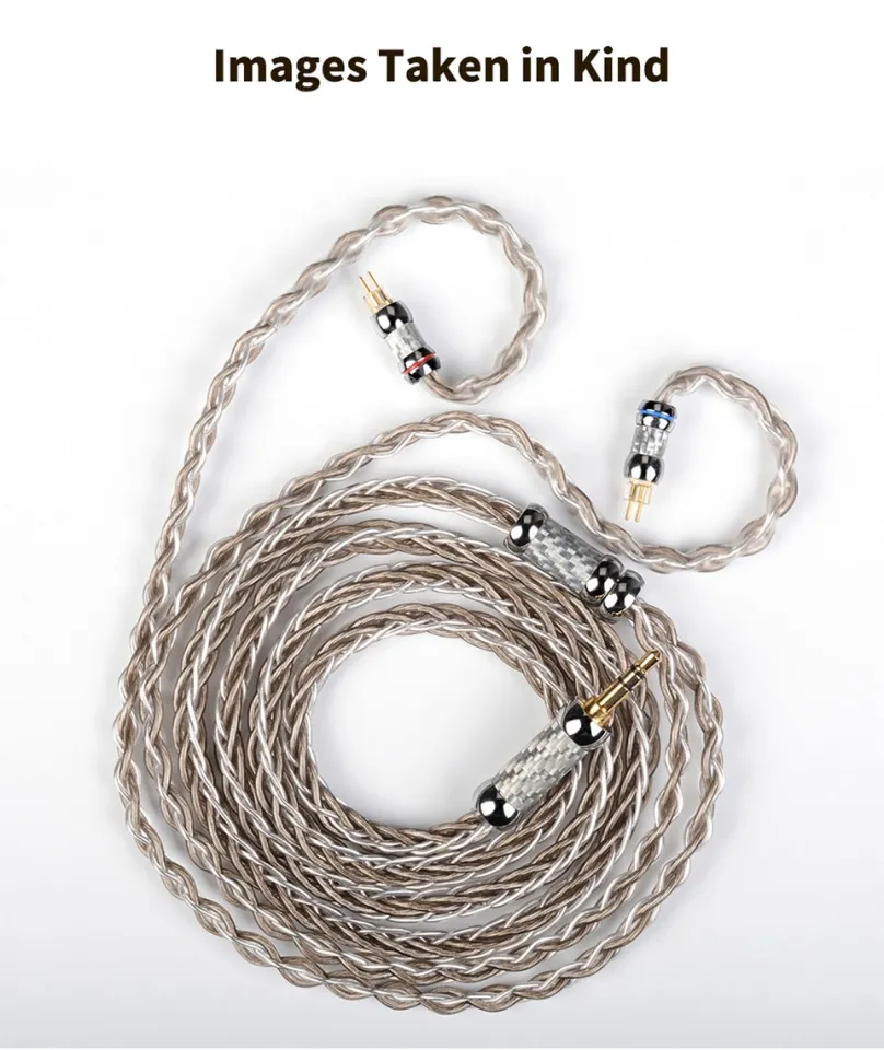 NiceHCK SilverCat HIFI Upgrade Cable 8 Cores Silver Plated Alloy