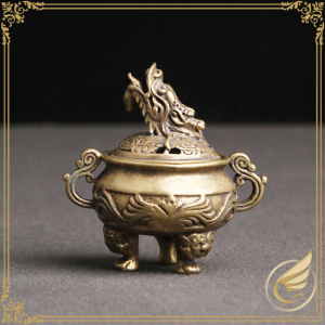Decor Mini Lư Xông Trầm Nhỏ Lư Đồng Trang Trí Tiểu Cảnh Bàn Trà Bằng Đồng Thau - Đồ Đồng Thuận Tâm