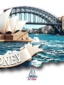 [Magnet]Designer Sydney Refrigerator Magnet Australia Landmark Opera House Building